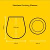 imageJoyJolt Spirits Stemless Wine Glasses for Red or White Wine Set of 415OuncesLarge