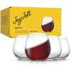 imageJoyJolt Spirits Stemless Wine Glasses for Red or White Wine Set of 415OuncesLarge