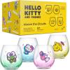 imageJoyJolt Spirits Stemless Wine Glasses for Red or White Wine Set of 415OuncesLarge