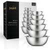 imageJoyJolt Stainless Steel Mixing Bowl Set  6 Piece Nesting Bowls 5qt to 05qt Black Perfect for Dough Batter ampamp BakingBlack