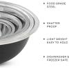 imageJoyJolt Stainless Steel Mixing Bowl Set  6 Piece Nesting Bowls 5qt to 05qt Black Perfect for Dough Batter ampamp BakingBlack