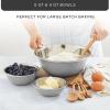 imageJoyJolt Stainless Steel Mixing Bowl Set  6 Piece Nesting Bowls 5qt to 05qt Black Perfect for Dough Batter ampamp BakingGray