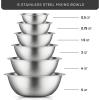 imageJoyJolt Stainless Steel Mixing Bowl Set  6 Piece Nesting Bowls 5qt to 05qt Black Perfect for Dough Batter ampamp BakingStainless Steel