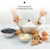imageJoyJolt Stainless Steel Mixing Bowl Set  6 Piece Nesting Bowls 5qt to 05qt Black Perfect for Dough Batter ampamp BakingStainless Steel