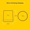 imageJoyJolt Star Wars The Mandalorians Short Drinking Glasses Set of 4 10 oz Lowball Glasses ft Mandalorian Helmet Designs Coffee and Water Tumbler Cups Star Wars Gifts for Men Women and Adults