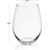 imageJoyJolt Stemless Wine Glasses Set of 4  19 oz Clear Glass Tumblers for Red ampamp White Wine Cocktails Dishwasher Safe Perfect for Home Bar GiftsClear glasses