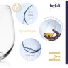 imageJoyJolt Stemless Wine Glasses Set of 4  19 oz Clear Glass Tumblers for Red ampamp White Wine Cocktails Dishwasher Safe Perfect for Home Bar GiftsClear glasses