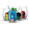imageJoyJolt Stemless Wine Glasses Set of 4  19 oz Clear Glass Tumblers for Red ampamp White Wine Cocktails Dishwasher Safe Perfect for Home Bar GiftsMarvel Heroes