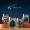 imageJoyJolt Stemless Wine Glasses Set of 4  19 oz Clear Glass Tumblers for Red ampamp White Wine Cocktails Dishwasher Safe Perfect for Home Bar GiftsStar Wars Cosmic