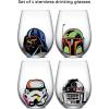 imageJoyJolt Stemless Wine Glasses Set of 4  19 oz Clear Glass Tumblers for Red ampamp White Wine Cocktails Dishwasher Safe Perfect for Home Bar GiftsStar Wars Cosmic