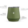imageJoyJolt TriInsulated Wine Tumbler with Lid Pack 12 oz Tumbler Slider and Straw Lids Vacuum Double Walled Stainless Steel Stemless Wine Glass Copper Lined for Very Cold Drinks Travel and CampingForest Green