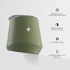 imageJoyJolt TriInsulated Wine Tumbler with Lid Pack 12 oz Tumbler Slider and Straw Lids Vacuum Double Walled Stainless Steel Stemless Wine Glass Copper Lined for Very Cold Drinks Travel and CampingForest Green
