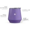 imageJoyJolt TriInsulated Wine Tumbler with Lid Pack 12 oz Tumbler Slider and Straw Lids Vacuum Double Walled Stainless Steel Stemless Wine Glass Copper Lined for Very Cold Drinks Travel and CampingLilac Purple