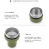 imageJoyJolt Triple Insulated CocktailProtein Shaker Bottle 20oz Shaker Cup with Alcohol Measure Lid and Jigger Cap 12hr Ice Cold Bottle for Protein Mixes Shake or Smoothie Metal MixerForest Green