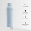 imageJoyJolt Triple Insulated CocktailProtein Shaker Bottle 20oz Shaker Cup with Alcohol Measure Lid and Jigger Cap 12hr Ice Cold Bottle for Protein Mixes Shake or Smoothie Metal MixerCloud Blue