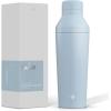 imageJoyJolt Triple Insulated CocktailProtein Shaker Bottle 20oz Shaker Cup with Alcohol Measure Lid and Jigger Cap 12hr Ice Cold Bottle for Protein Mixes Shake or Smoothie Metal MixerCloud Blue