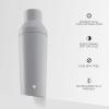 imageJoyJolt Triple Insulated CocktailProtein Shaker Bottle 20oz Shaker Cup with Alcohol Measure Lid and Jigger Cap 12hr Ice Cold Bottle for Protein Mixes Shake or Smoothie Metal MixerDove Grey