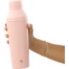 imageJoyJolt Triple Insulated CocktailProtein Shaker Bottle 20oz Shaker Cup with Alcohol Measure Lid and Jigger Cap 12hr Ice Cold Bottle for Protein Mixes Shake or Smoothie Metal MixerBlush Pink