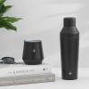 imageJoyJolt Triple Insulated CocktailProtein Shaker Bottle 20oz Shaker Cup with Alcohol Measure Lid and Jigger Cap 12hr Ice Cold Bottle for Protein Mixes Shake or Smoothie Metal MixerMatte Black