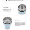 imageJoyJolt Triple Insulated CocktailProtein Shaker Bottle 20oz Shaker Cup with Alcohol Measure Lid and Jigger Cap 12hr Ice Cold Bottle for Protein Mixes Shake or Smoothie Metal MixerCloud Blue