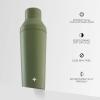 imageJoyJolt Triple Insulated CocktailProtein Shaker Bottle 20oz Shaker Cup with Alcohol Measure Lid and Jigger Cap 12hr Ice Cold Bottle for Protein Mixes Shake or Smoothie Metal MixerForest Green