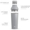 imageJoyJolt Triple Insulated CocktailProtein Shaker Bottle 20oz Shaker Cup with Alcohol Measure Lid and Jigger Cap 12hr Ice Cold Bottle for Protein Mixes Shake or Smoothie Metal MixerDove Grey