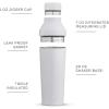 imageJoyJolt Triple Insulated CocktailProtein Shaker Bottle 20oz Shaker Cup with Alcohol Measure Lid and Jigger Cap 12hr Ice Cold Bottle for Protein Mixes Shake or Smoothie Metal MixerMatte White