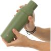 imageJoyJolt Triple Insulated CocktailProtein Shaker Bottle 20oz Shaker Cup with Alcohol Measure Lid and Jigger Cap 12hr Ice Cold Bottle for Protein Mixes Shake or Smoothie Metal MixerForest Green