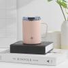 imageJoyJolt Triple Insulated Tumbler with Handle 12 oz Tumbler Cup with Lid Vacuum Sealed Copper Lined Double Wall Stainless Steel Tumblers Travel Mug with Lid Coffee Tumbler Smoothie Cup Tea MugBlush Pink