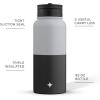 imageJoyJolt Triple Insulated Water Bottle with Straw Lid AND Flip Lid 32oz Large Water Bottle 12 Hour HotCold Vacuum Insulated Stainless Steel Bottle BPAFree Leakproof Water Bottles  Thermos BottleGrayBlack