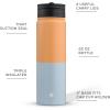 imageJoyJolt Triple Insulated Water Bottle with Straw Lid AND Flip Lid 32oz Large Water Bottle 12 Hour HotCold Vacuum Insulated Stainless Steel Bottle BPAFree Leakproof Water Bottles  Thermos BottleOrangeBlue