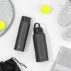 imageJoyJolt Triple Insulated Water Bottle with Straw Lid AND Flip Lid 32oz Large Water Bottle 12 Hour HotCold Vacuum Insulated Stainless Steel Bottle BPAFree Leakproof Water Bottles  Thermos BottleMatte Black