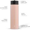imageJoyJolt Triple Insulated Water Bottle with Straw Lid AND Flip Lid 32oz Large Water Bottle 12 Hour HotCold Vacuum Insulated Stainless Steel Bottle BPAFree Leakproof Water Bottles  Thermos BottleBlush Pink