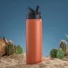 imageJoyJolt Triple Insulated Water Bottle with Straw Lid AND Flip Lid 32oz Large Water Bottle 12 Hour HotCold Vacuum Insulated Stainless Steel Bottle BPAFree Leakproof Water Bottles  Thermos BottleTerracotta
