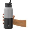 imageJoyJolt Triple Insulated Water Bottle with Straw Lid AND Flip Lid 32oz Large Water Bottle 12 Hour HotCold Vacuum Insulated Stainless Steel Bottle BPAFree Leakproof Water Bottles  Thermos BottleGrayBlack