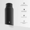 imageJoyJolt Triple Insulated Water Bottle with Straw Lid AND Flip Lid 32oz Large Water Bottle 12 Hour HotCold Vacuum Insulated Stainless Steel Bottle BPAFree Leakproof Water Bottles  Thermos BottleMatte Black