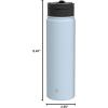 imageJoyJolt Triple Insulated Water Bottle with Straw Lid AND Flip Lid 32oz Large Water Bottle 12 Hour HotCold Vacuum Insulated Stainless Steel Bottle BPAFree Leakproof Water Bottles  Thermos BottleCloud Blue