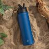 imageJoyJolt Triple Insulated Water Bottle with Straw Lid AND Flip Lid 32oz Large Water Bottle 12 Hour HotCold Vacuum Insulated Stainless Steel Bottle BPAFree Leakproof Water Bottles  Thermos BottleIndigo Blue