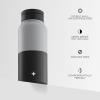 imageJoyJolt Triple Insulated Water Bottle with Straw Lid AND Flip Lid 32oz Large Water Bottle 12 Hour HotCold Vacuum Insulated Stainless Steel Bottle BPAFree Leakproof Water Bottles  Thermos BottleGrayBlack