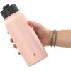 imageJoyJolt Triple Insulated Water Bottle with Straw Lid AND Flip Lid 32oz Large Water Bottle 12 Hour HotCold Vacuum Insulated Stainless Steel Bottle BPAFree Leakproof Water Bottles  Thermos BottleBlush Pink