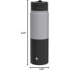 imageJoyJolt Triple Insulated Water Bottle with Straw Lid AND Flip Lid 32oz Large Water Bottle 12 Hour HotCold Vacuum Insulated Stainless Steel Bottle BPAFree Leakproof Water Bottles  Thermos BottleGrayBlack