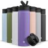 imageJoyJolt Triple Insulated Water Bottle with Straw Lid AND Flip Lid 32oz Large Water Bottle 12 Hour HotCold Vacuum Insulated Stainless Steel Bottle BPAFree Leakproof Water Bottles  Thermos BottleLilac Purple
