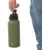 imageJoyJolt Triple Insulated Water Bottle with Straw Lid AND Flip Lid 32oz Large Water Bottle 12 Hour HotCold Vacuum Insulated Stainless Steel Bottle BPAFree Leakproof Water Bottles  Thermos BottleForest Green