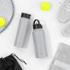imageJoyJolt Triple Insulated Water Bottle with Straw Lid AND Flip Lid 32oz Large Water Bottle 12 Hour HotCold Vacuum Insulated Stainless Steel Bottle BPAFree Leakproof Water Bottles  Thermos BottleDove Grey