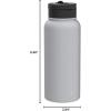 imageJoyJolt Triple Insulated Water Bottle with Straw Lid AND Flip Lid 32oz Large Water Bottle 12 Hour HotCold Vacuum Insulated Stainless Steel Bottle BPAFree Leakproof Water Bottles  Thermos BottleDove Grey
