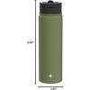 imageJoyJolt Triple Insulated Water Bottle with Straw Lid AND Flip Lid 32oz Large Water Bottle 12 Hour HotCold Vacuum Insulated Stainless Steel Bottle BPAFree Leakproof Water Bottles  Thermos BottleForest Green