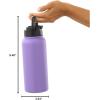 imageJoyJolt Triple Insulated Water Bottle with Straw Lid AND Flip Lid 32oz Large Water Bottle 12 Hour HotCold Vacuum Insulated Stainless Steel Bottle BPAFree Leakproof Water Bottles  Thermos BottleLilac Purple