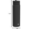 imageJoyJolt Triple Insulated Water Bottle with Straw Lid AND Flip Lid 32oz Large Water Bottle 12 Hour HotCold Vacuum Insulated Stainless Steel Bottle BPAFree Leakproof Water Bottles  Thermos BottleMatte Black