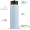 imageJoyJolt Triple Insulated Water Bottle with Straw Lid AND Flip Lid 32oz Large Water Bottle 12 Hour HotCold Vacuum Insulated Stainless Steel Bottle BPAFree Leakproof Water Bottles  Thermos BottleCloud Blue