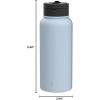 imageJoyJolt Triple Insulated Water Bottle with Straw Lid AND Flip Lid 32oz Large Water Bottle 12 Hour HotCold Vacuum Insulated Stainless Steel Bottle BPAFree Leakproof Water Bottles  Thermos BottleCloud Blue